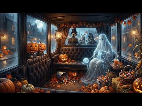 halloween night in a spooky little village 🎃 the old oak feast · cozy autumn playlist