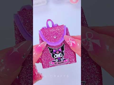 Cute Mini Kuromi Backpack 💜💀🎀 #crafts #sanrio