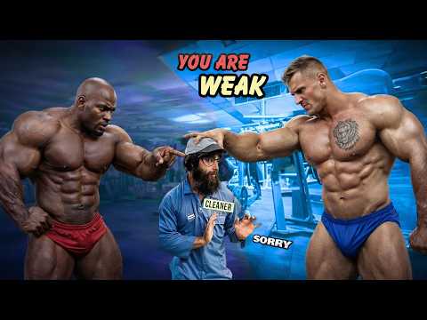 ANATOLY Uses 32kg Mop in the Gym _ Bodybuilders Laughed… Then He Shocked Everyone! 💪🧹