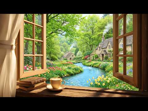 peaceful morning in the countryside 🌿 birdsong, water flow & spring ASMR ambience for study reading