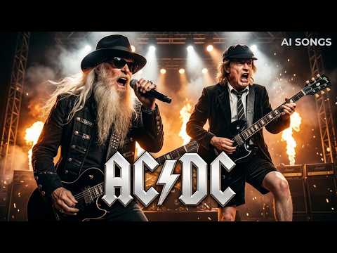 AC/DC, Led Zeppelin & Guns N' Roses – Ultimate Hard Rock Power 🔥 Heavy Guitar Riffs | AI Mix