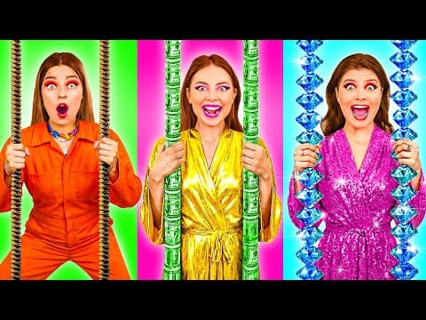 Rich vs Broke vs Giga Rich Girl in Jail