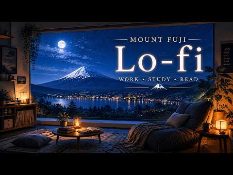 Mount Fuji at Night 🌙 Calming Lo-Fi Beats for Focus & Study | 3 Hours
