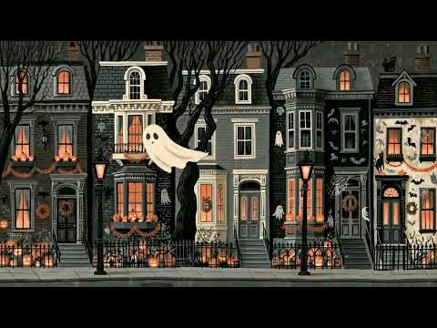 Halloween TV Art | Spooky Town Animated Screensaver with Vintage Halloween Music
