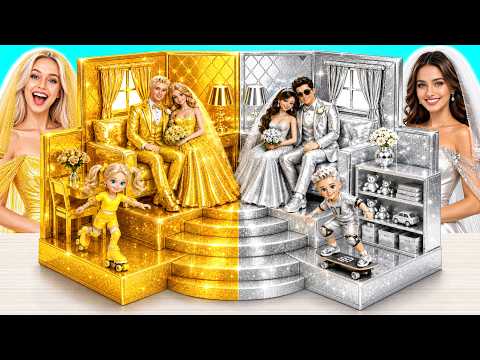 We Build Amazing House For Gold Vs Silver Family | Creative House Ideas by DiLi World