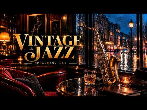 VINTAGE JAZZ LOUNGE 🎷 | 1920s Speakeasy Sax for Slow Nights