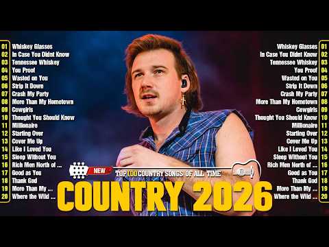 Morgan Wallen, Luke Combs, Brett Young, Chris Stapleton, Luke Bryan 🎸 Country Music Playlist 2026