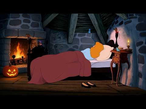 a disney night with 1950s vintage music | oldies playing in another room to relax (w/ fireplace)