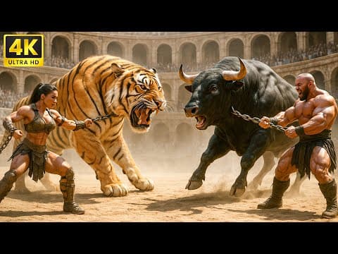 Divine White Lion vs Primal Brown Lion 🦁🔥 Ultimate Arena Battle | Legendary Clash of Wild Power