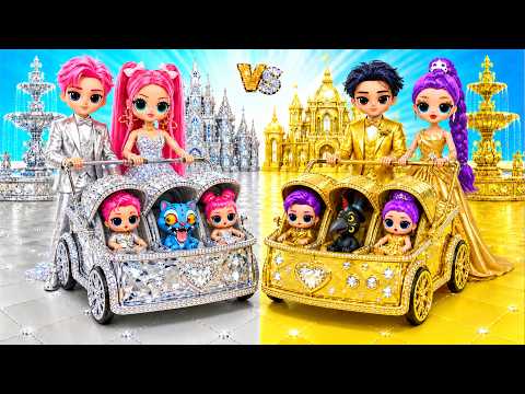 Kpop Demon Hunters Gold vs Silver Family ✨DIY Amazing Doll House Challenge | Dollhouse Mini World