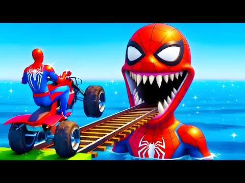 الرجل العنكبوت انقاذ باتمان Spider-Man Rescue batman vs iron man vs venom funny Game GTA 5 superhero