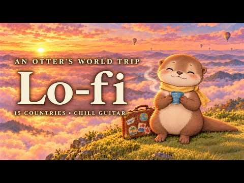 Lo-Fi Guitar Jazz for Work &amp; Study 🍂 | Around the World with an Otter (15 Countries)