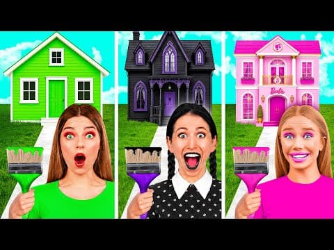 One Colored House Challenge | Funny Moments