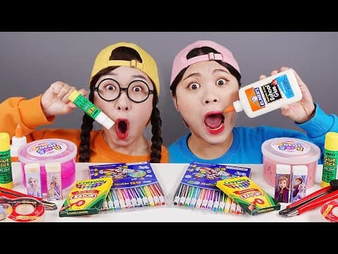 Edible School Supplies Jelly Candy Mukbang DONA Mukbang