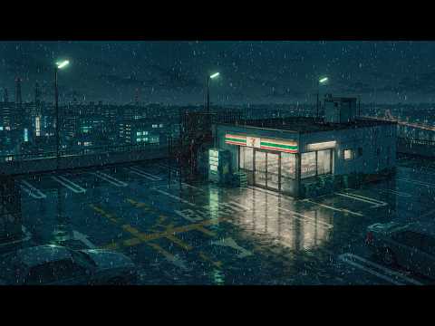 3AM on a Tokyo Rooftop 🌧️ Lofi to Fall Asleep To