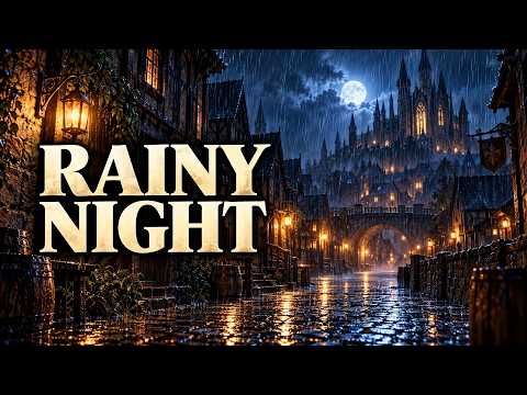 Medieval ambient & Rain Sounds | 3 Hours of Calm Medieval Music for Deep Sleep | The Blindfold