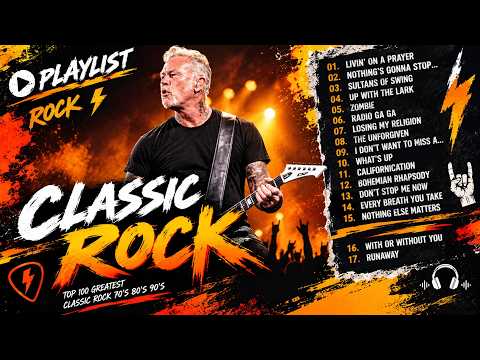 Nirvana, Led Zeppelin, Bon Jovi, Aerosmith, U2, ACDC - Classic Rock Songs 70s 80s 90s Full Album