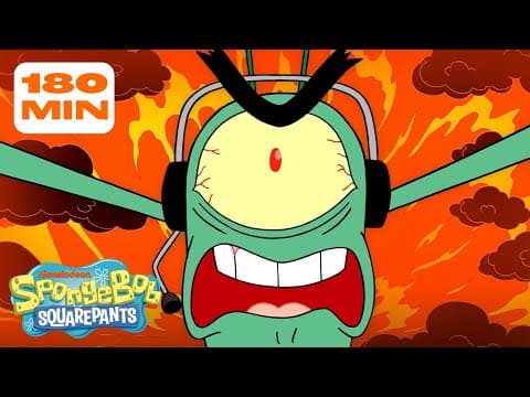 3 Hours of Plankton Causing Chaos! 💥 | SpongeBob