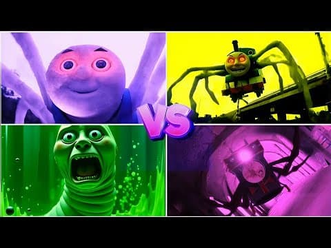 CHOO CHOO CHARLES EXE 🆚 TRAIN THOMAS EXE 🆚 CURSED THOMAS MONSTER ❄️TILES HOP