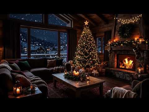 Gentle Snowfall by a Cozy Fireplace ❄️ Relaxing Piano Music for Sleep, Study and Calm