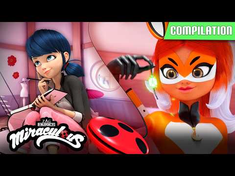 MIRACULOUS | 🐞 Compilation 🐾 FULL EPISODES ▶️ [Optigami - Sentibubbler - Glaciator 2] Season 4