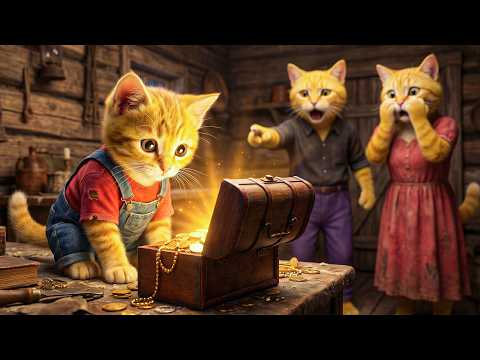 Ginger Kitten Discovers a Secret Treasure – Mama Cat Is Shocked and Can’t Believe Her Eyes