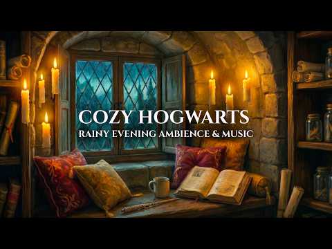 Hogwarts Rainy Night | 2H Harry Potter Study Music & Ambience