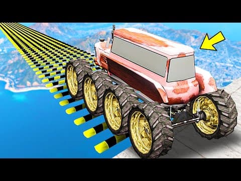 СМОЖЕТ ЛИ ВОСЬМИКОЛЁСНЫЙ ТРАКТОР ГИГАНТ ПРОЕХАТЬ ЛЕЖАЧИЕ ПОЛИЦЕЙСКИЕ 🌴 ГТА 5 МОДЫ РАЙЛЮХА