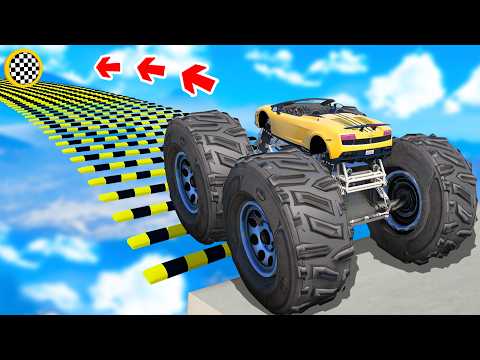 CAN A MONSTER TRUCK DRIVE OVER SPEED BUMP IN GTA 5? - EXPERIMENT IN GTA 5