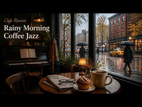 Cafe Reverie Soul Jazz 🌧️ Rainy Morning Coffee Jazz | Monday in New York | 10 Tracks