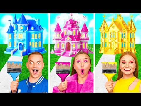 One Colored House Challenge | Funny Situations
