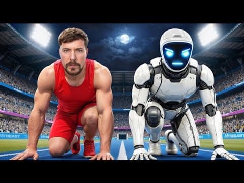 World's Fastest Man Vs Robot!
