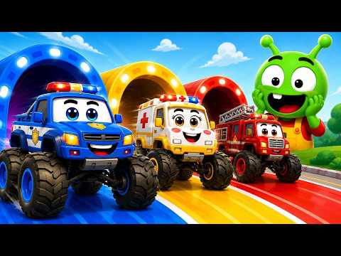 Rescue Team Garage Song ⭐ Fire Truck, Ambulance, Police Song| Pea Songs - Nursery Rhymes & Kids Song