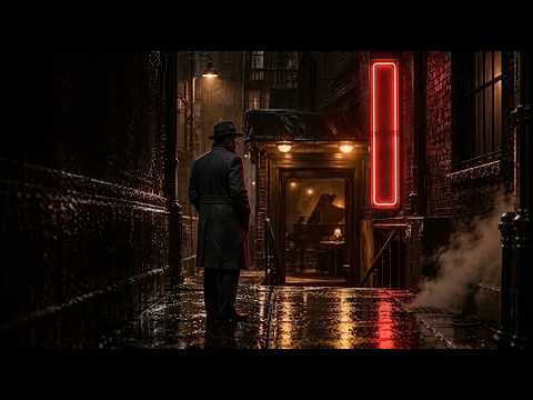 Blue Note Noir — 1 Hours of 1940s–1950s Jazz Street Nights for Focus & Unwind | Rainy Jazz Club