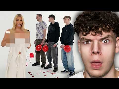 She FLASHES the participants... (Pop The Balloon Reaction)