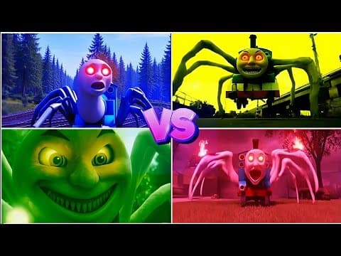 CHOO CHOO CHARLES EXE 🆚 TRAIN THOMAS EXE 🆚 CURSED THOMAS MONSTER ❄️TILES HOP