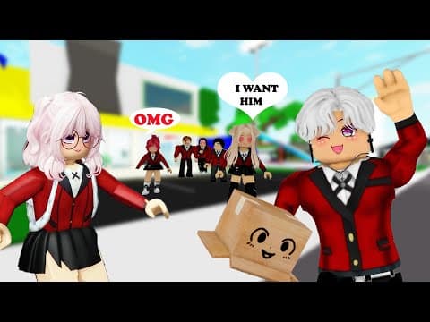 💖 HANDSOME Boy WON'T show FACE in school | Episode  1+2 | Story Roblox