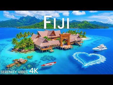 FLYING OVER FIJI (4K UHD) -  South Pacific Beauty, Tropical Beaches &amp; Deep House Chill