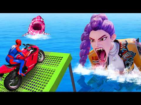 SPIDER-MAN Rescue Pokemon vs Superheroes Funny Moments l Epic GTA 5 Battle with Superhero