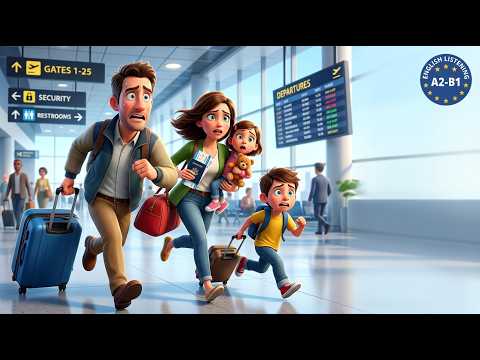 Family Trip to the Airport - Easy English Listening Story for Beginners (A2 - B1 Level)