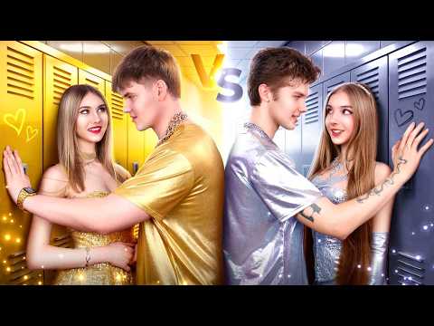 Couple en Or VS Couple en Argent ! Défi Couples à l'école