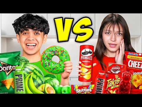 Eating ONLY ONE COLOR FOOD For 24 Hours!