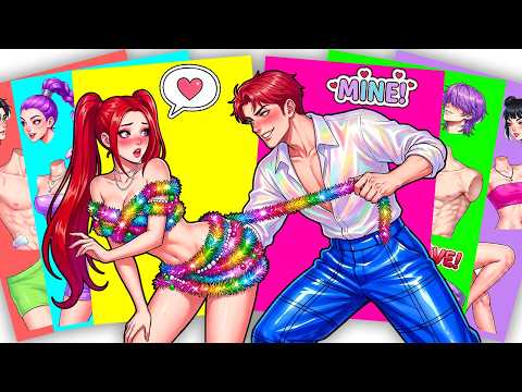 [🎁Paper DIY🎁]Unwrapping my love! 💖✨ HUNTRIX MIRA x ABBY SAJA BOYS | Sticker Book ASMR