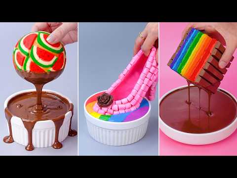 Tantangan Cokelat Buatan Sendiri yang Memuaskan 🌈 Amazing Cake, Dessert, Ice Cream You'll Love