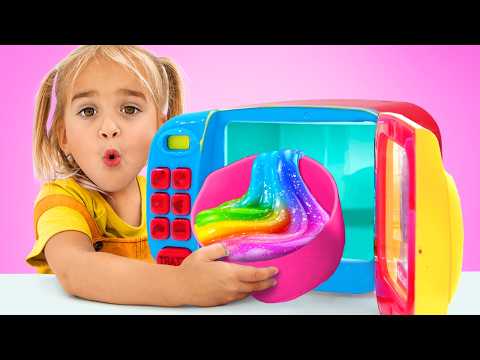 Alice Learns Colors with Slime - Funny Stories for Kids