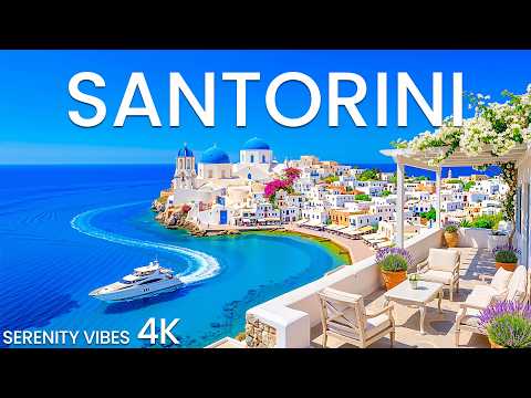 Santorini 4K Drone Footage | Iconic Blue Domes, Cliffside Villages & Luxury Island Views