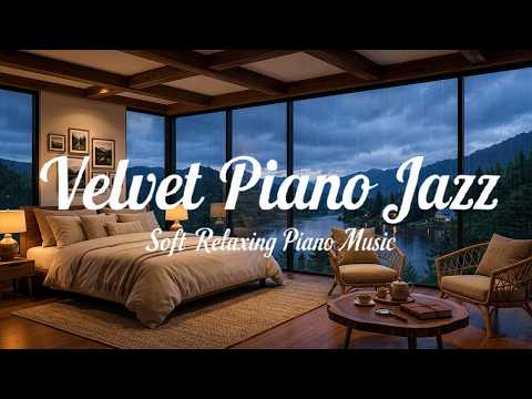 Velvet Piano Jazz 🌲 Rainy Forest Retreat | Soft Relaxing Piano Music for Unwind