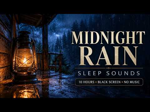 Heavy Rain White Noise for Sleep | 10 Hours Black Screen