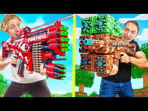 Nerf Fortnite VS Nerf Minecraft !