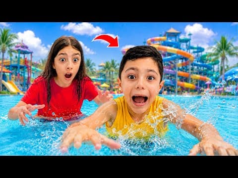 تيما علّمت رضا السباحة في الأماكن العميقة😱🌊